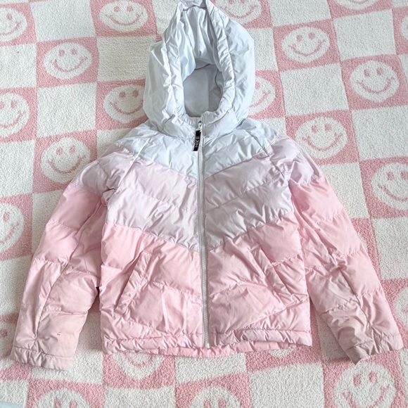 Nike Other - Nike Pink and White Kids‎ Puffer Jacket